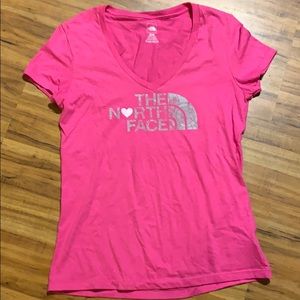Pink North Face T-Shirt